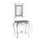 Set of 2" Bronze Metal Traditional Console Table with Mirror, 32" x 23"